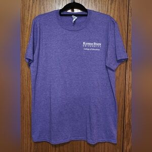 Men's or Women's Gildan Purple Short Sleeve K-State Tee, Size L